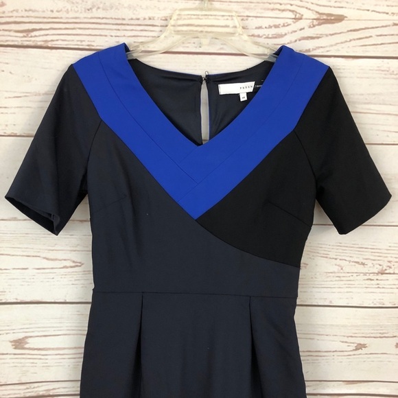 Preen Asymmetrical Colorblock Sheath Dress - Picture 2 of 8